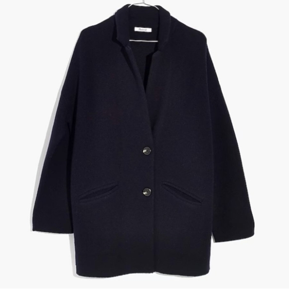 Madewell Sweaters - Madewell Blazer Sweater Cardigan Navy Blue Size Small
